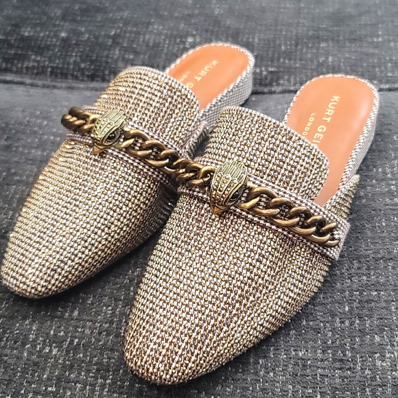 Kurt Geiger Shoes - KURT GEIGER London I Chelsea Fabric Eagle Emblem Dress Mules I Size 38 / 8